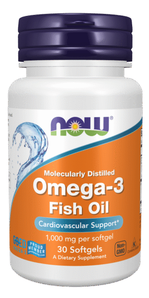 Omega-3 Fish Oil, Molecularly Distilled Softgels