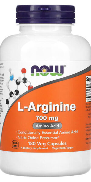 NOW Foods, L-Arginine, 700 mg, 180 Veg Capsules
