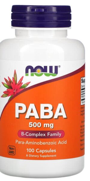 NOW Foods, PABA, 500 mg, 100 Capsules