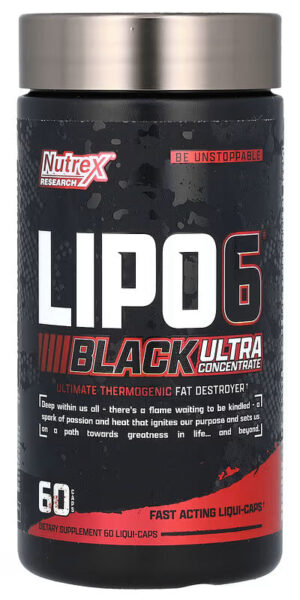 Nutrex Research, LIPO-6 Black, Ultra Concentrate, 60 Liqui-Caps