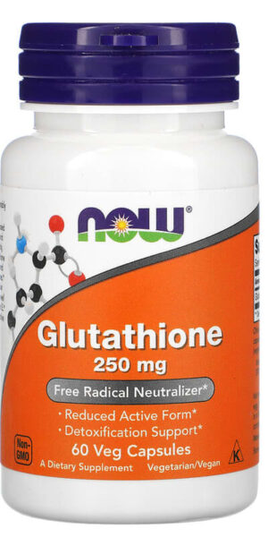 NOW Foods, Glutathione 250 mg, 60 Veg Capsules