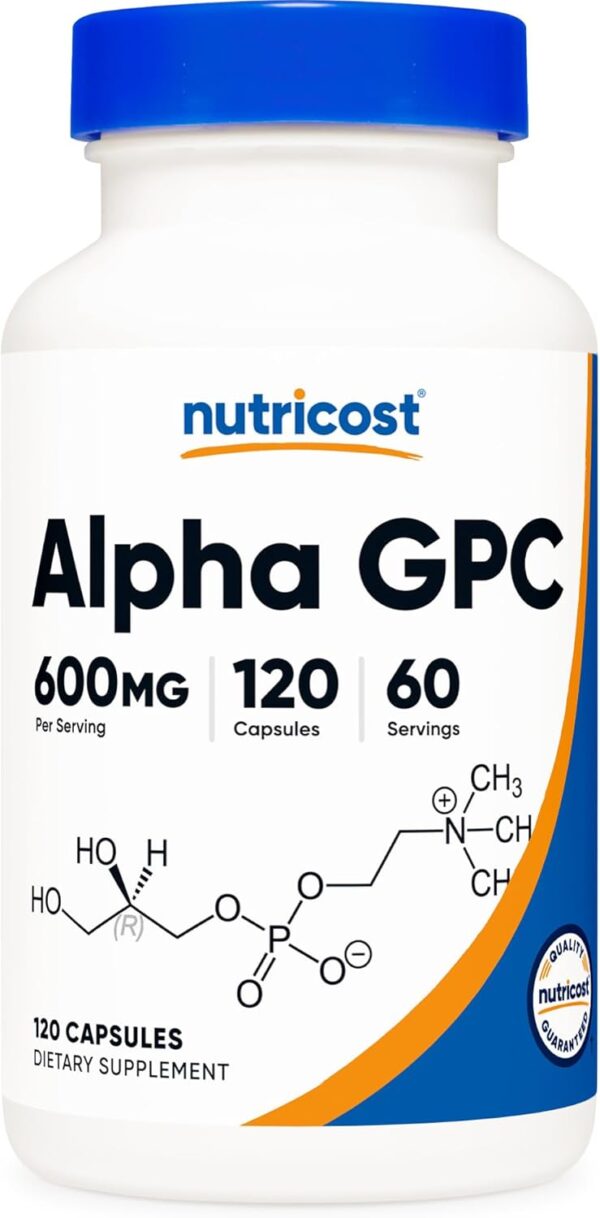 Nutricost Alpha GPC 600mg, 120 Vegetarian Capsules - Non-GMO and Gluten Free, 300mg Per Capsule - Image 7