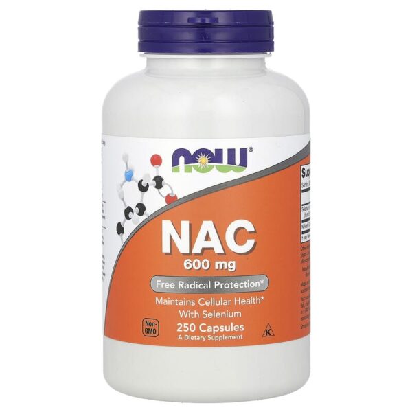 NOW Foods, NAC with Selenium, 100 Capsules - Image 2