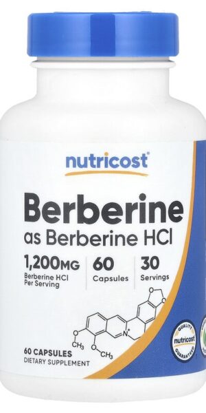 Nutricost, Berberine, 60 Capsules (600 mg per Capsule)