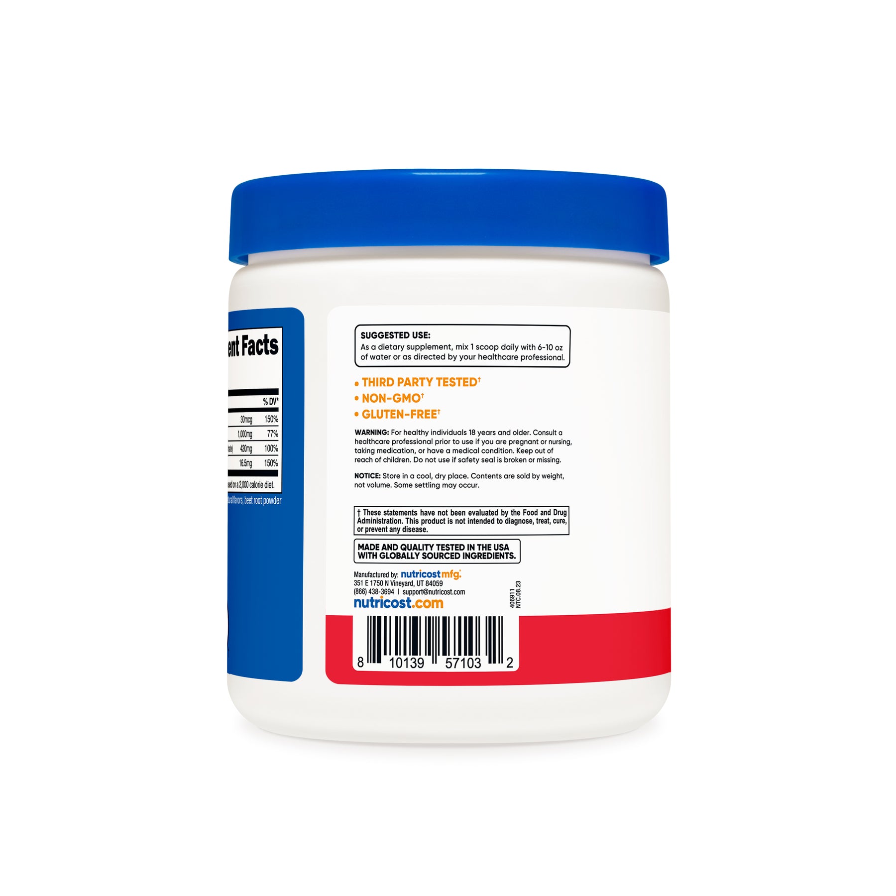 Nutricost Calcium + Magnesium + Zinc Citrates with Vitamin D3 Powder - Image 7