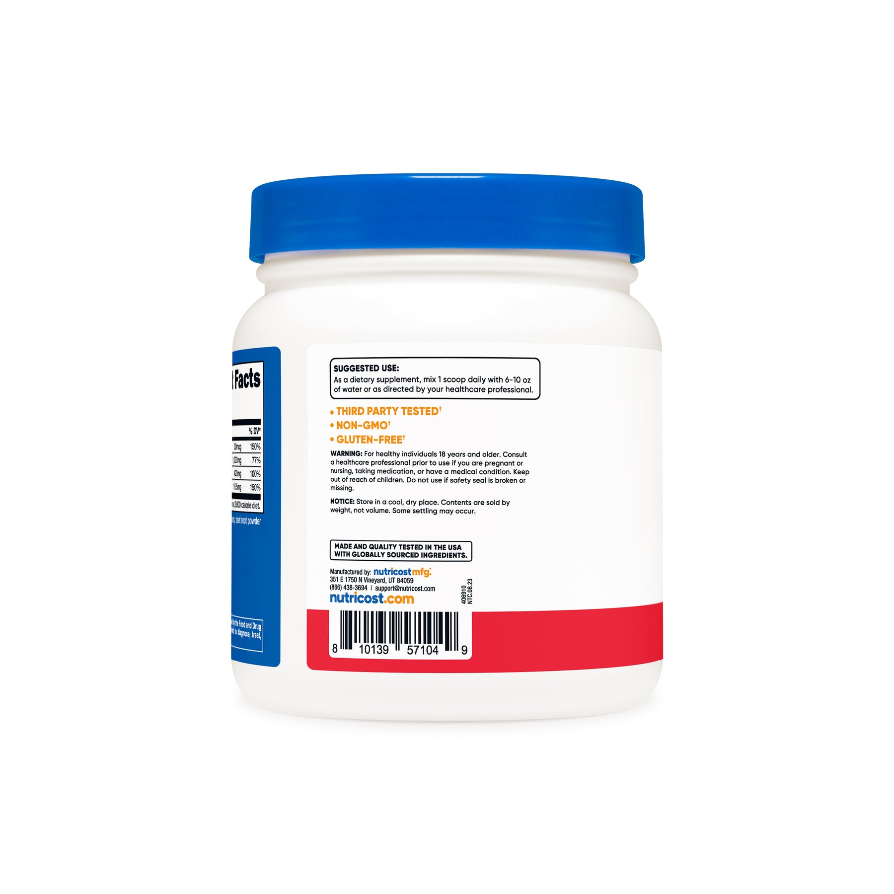 Nutricost Calcium + Magnesium + Zinc Citrates with Vitamin D3 Powder - Image 5