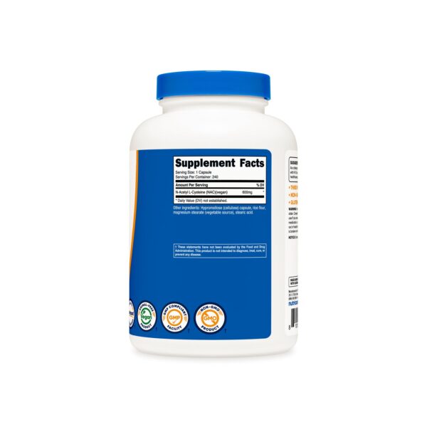 Nutricost N-Acetyl L-Cysteine (NAC) Capsules - Image 3