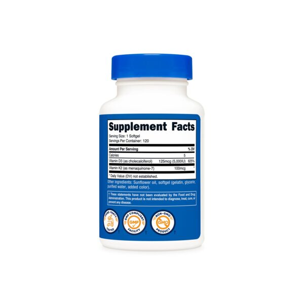 Nutricost Vitamin K2 + Vitamin D3 Softgels - Image 3
