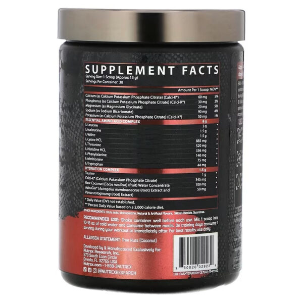 Nutrex Research, EAA+ Hydration - Fruit Punch - Image 5